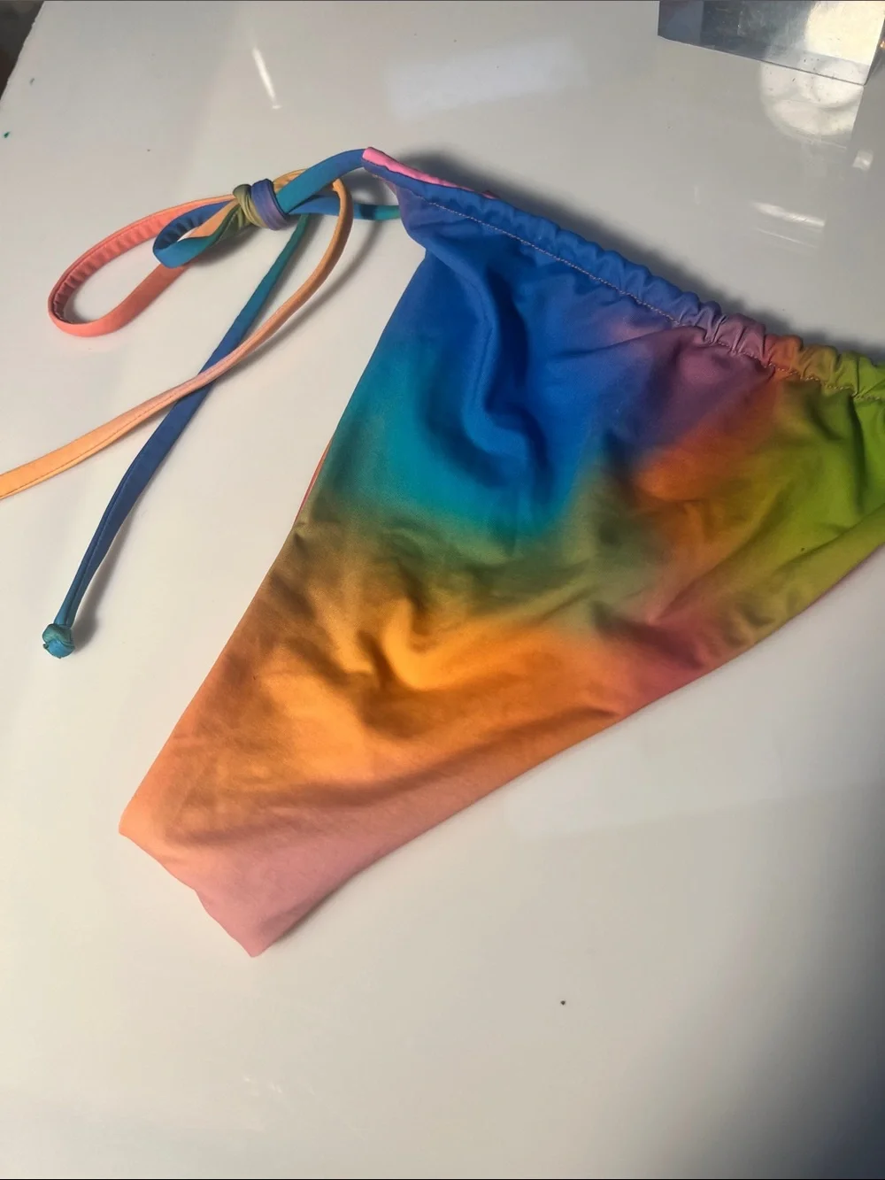 Frankie’s Bikini  Rainbow Ombre Tie-Side Bikini Bottom - Multicolor